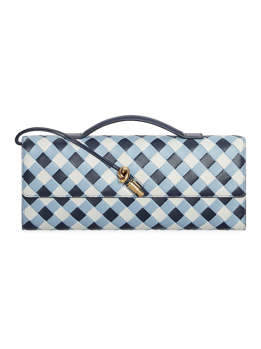 Andiamo Vichy Leather Clutch