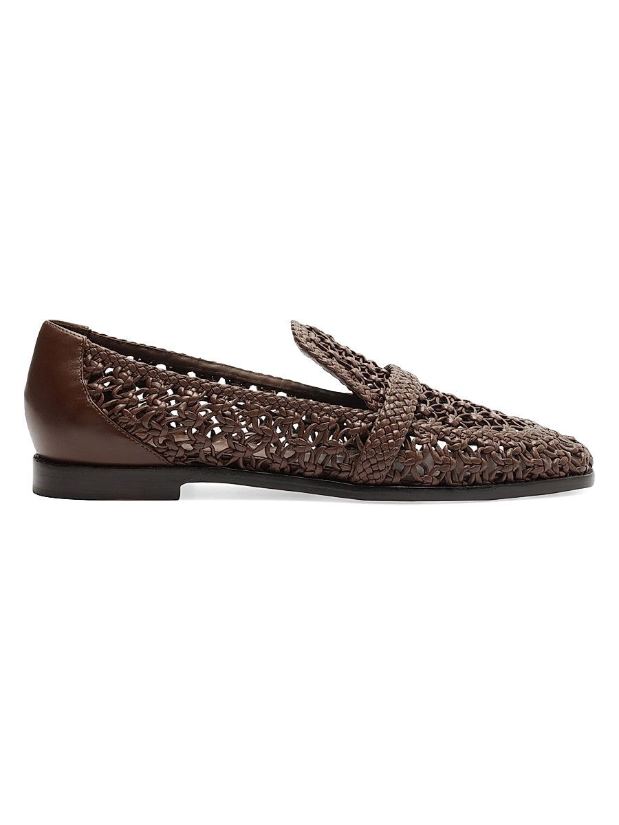 Jane Tresse Woven Leather Loafers