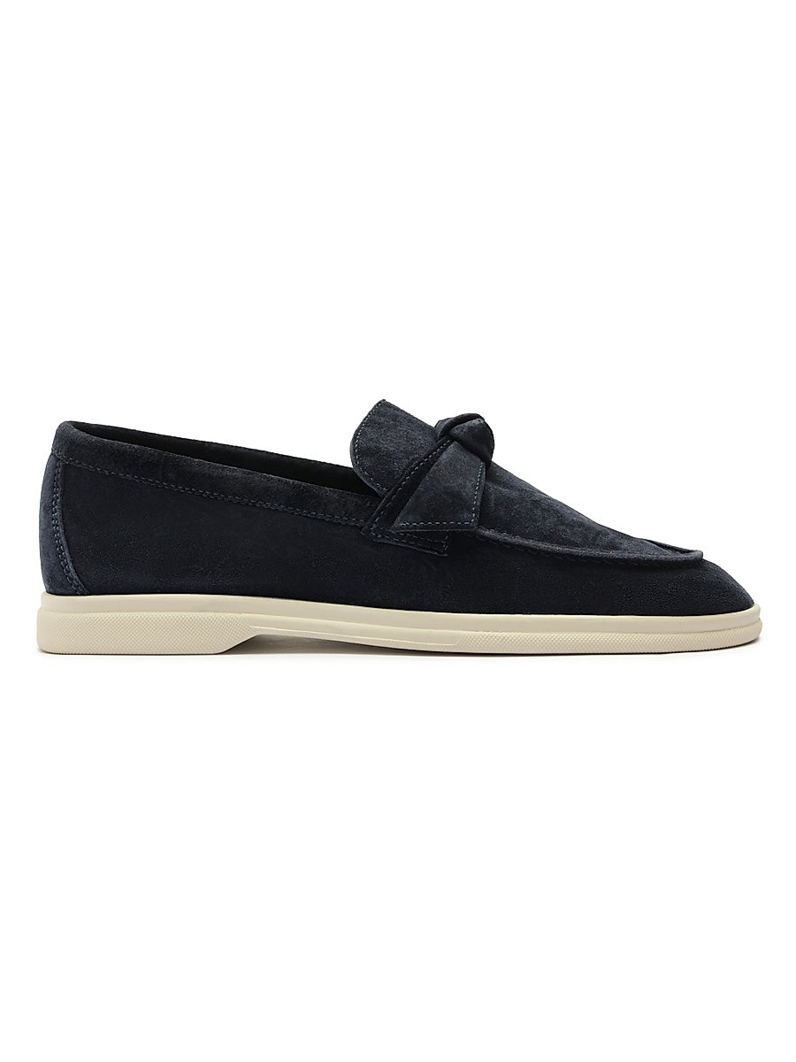 Clarita Suede Bow Loafers