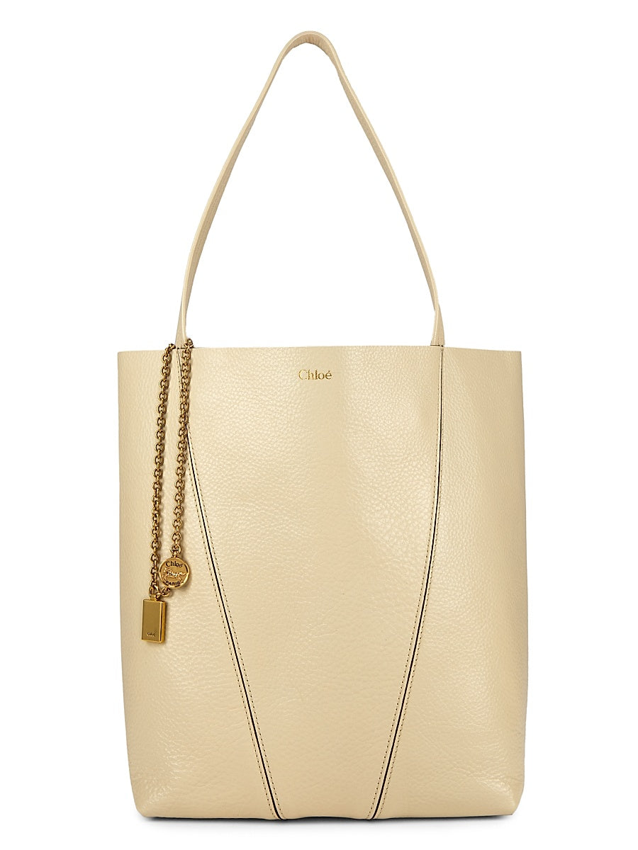 Medium Spin Sweet Leather Tote Bag