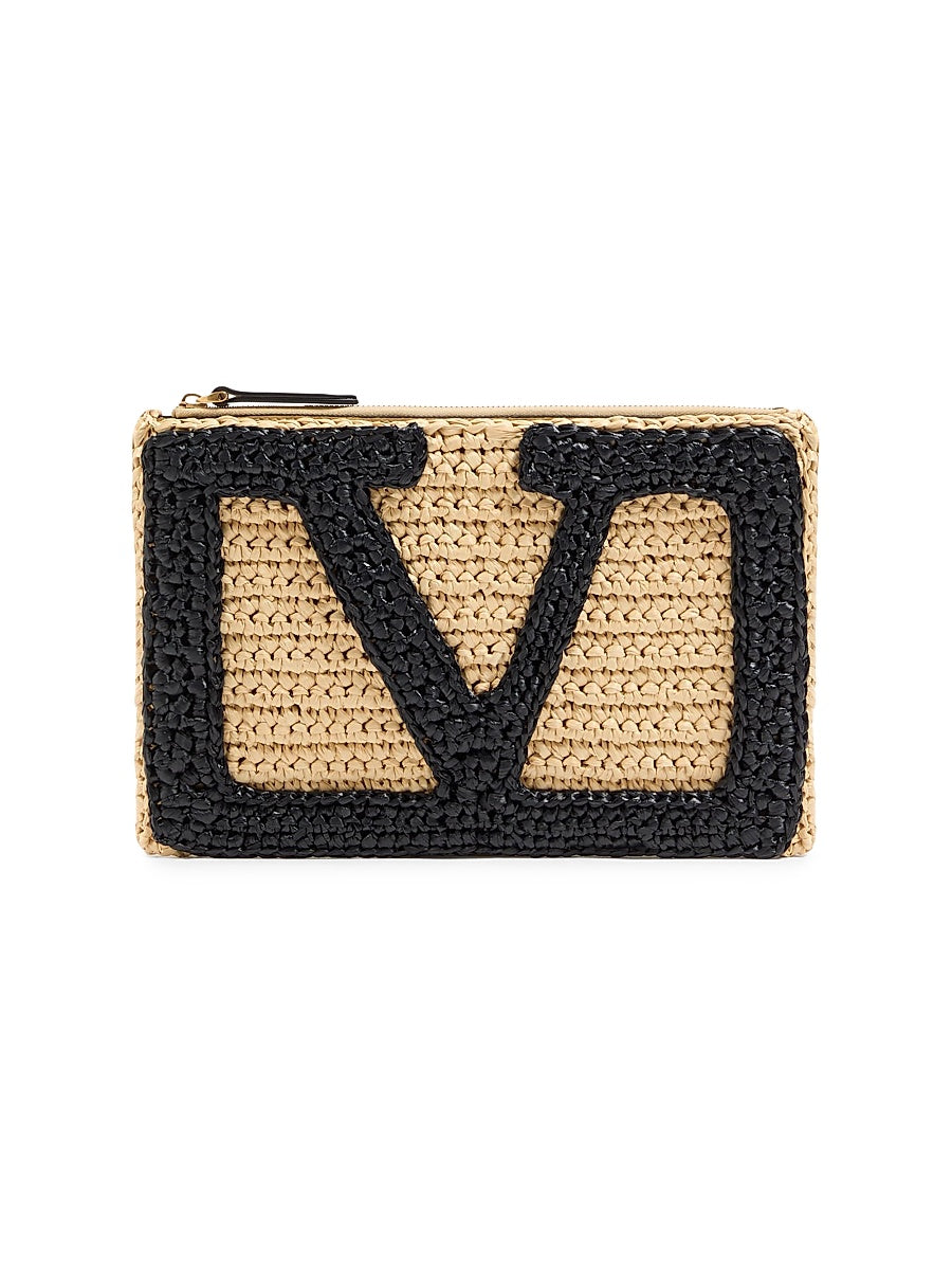 Viva Superstar Synthetic Raffia Pouch