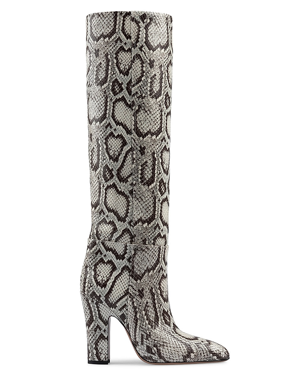 Lavinia Embossed Leather Knee-High Boots