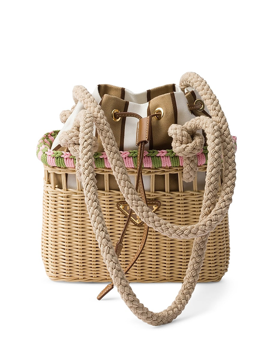 Wicker Mini Shoulder Bag