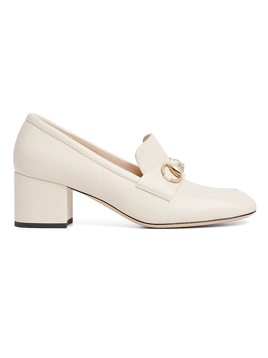 Lady 55MM Leather Block-Heel Pumps