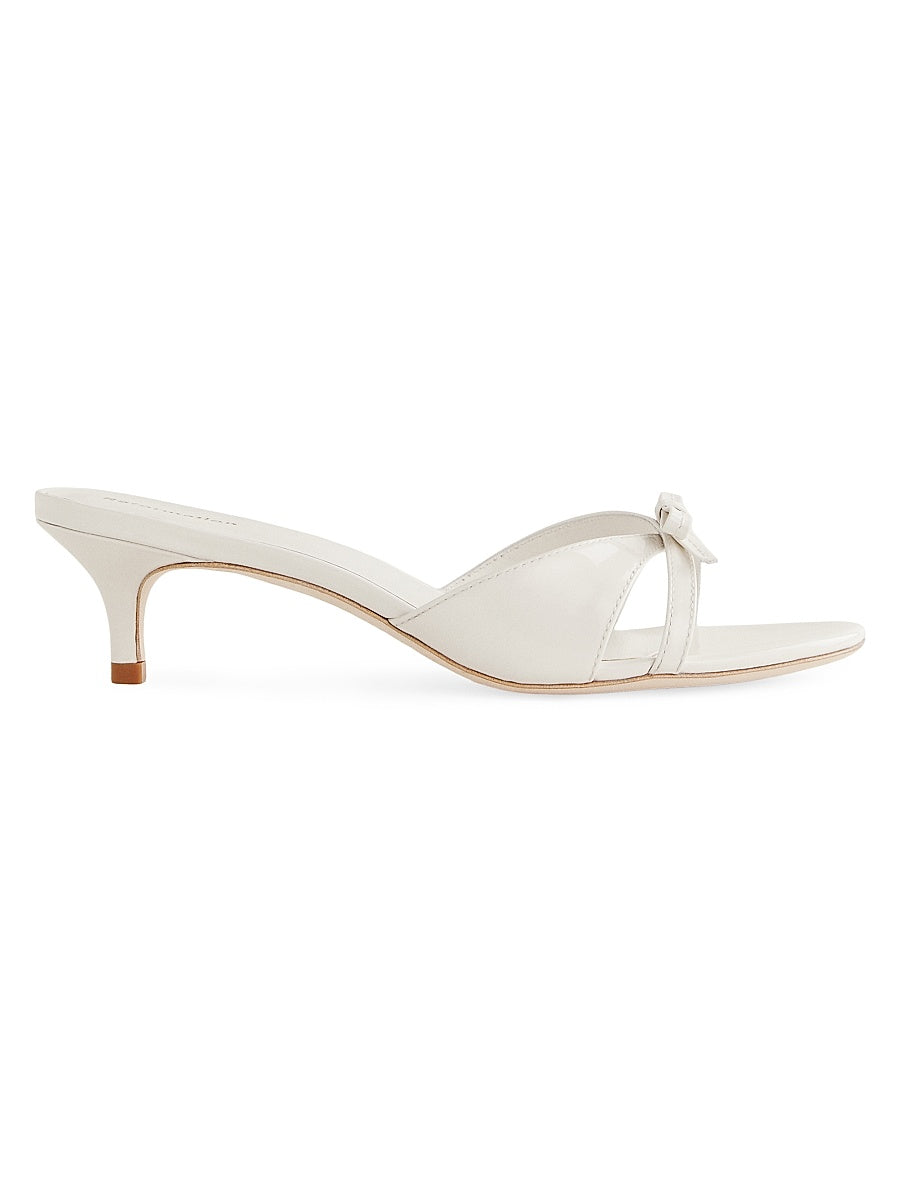 Stacy 50MM Patent Leather Kitten-Heel Sandals