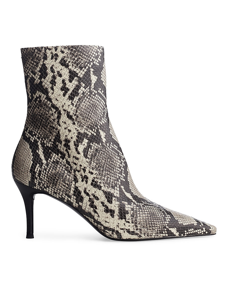 Mercer 75MM Snake-Embossed Leather Boots
