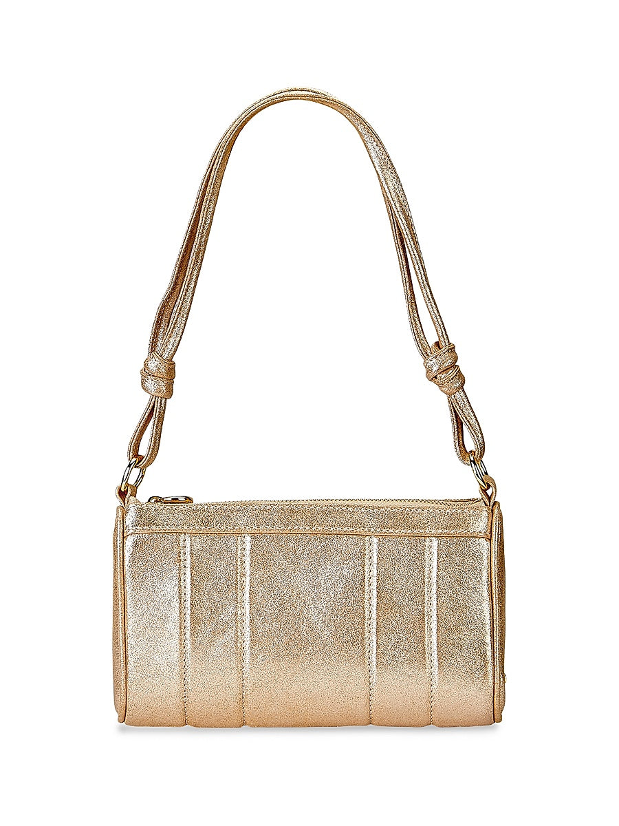 Maggie Metallic Leather Shoulder Bag