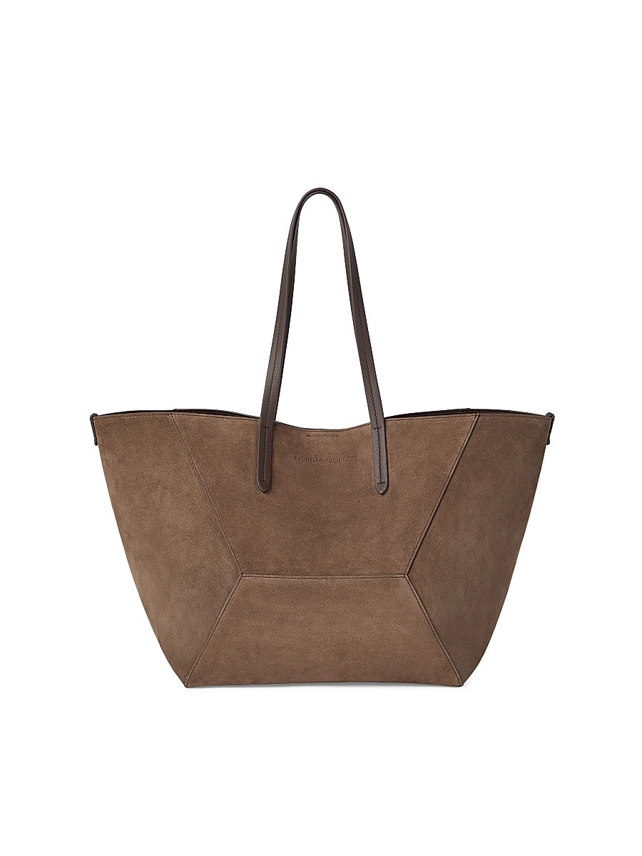 Duo Tote Bag in Suede