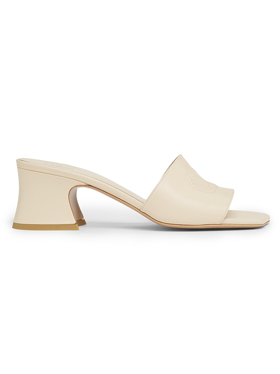Soleil Leather 55MM Heeled Mules