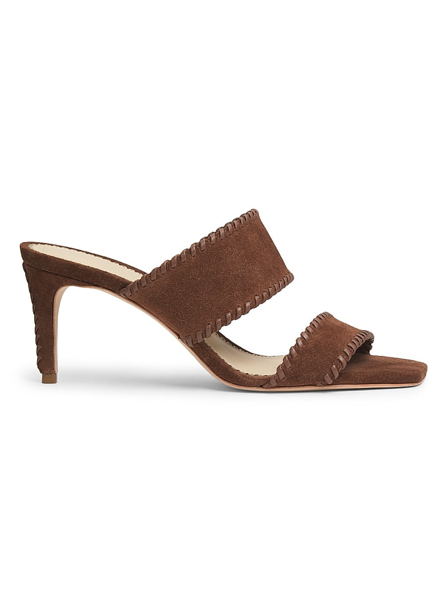 Sutton 70MM Suede Whipstitch Sandals