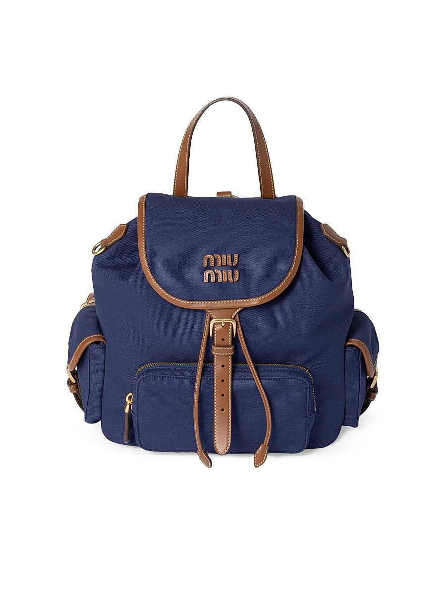 Canvas and Leather Backpack
