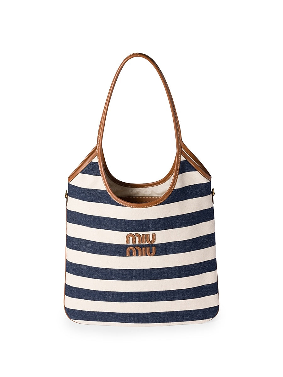 Ivy Canvas and Leather Tote Bag