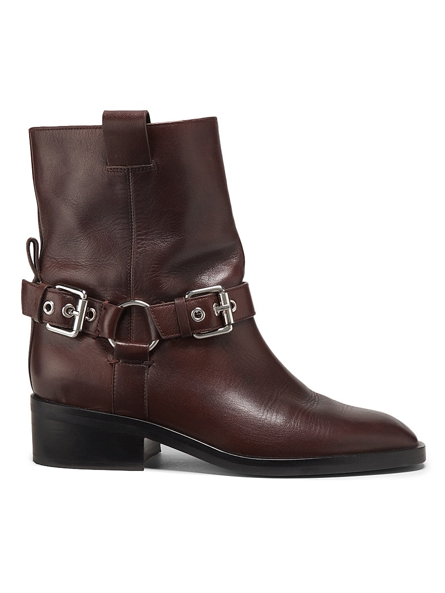 Alexa Leather Moto Boots