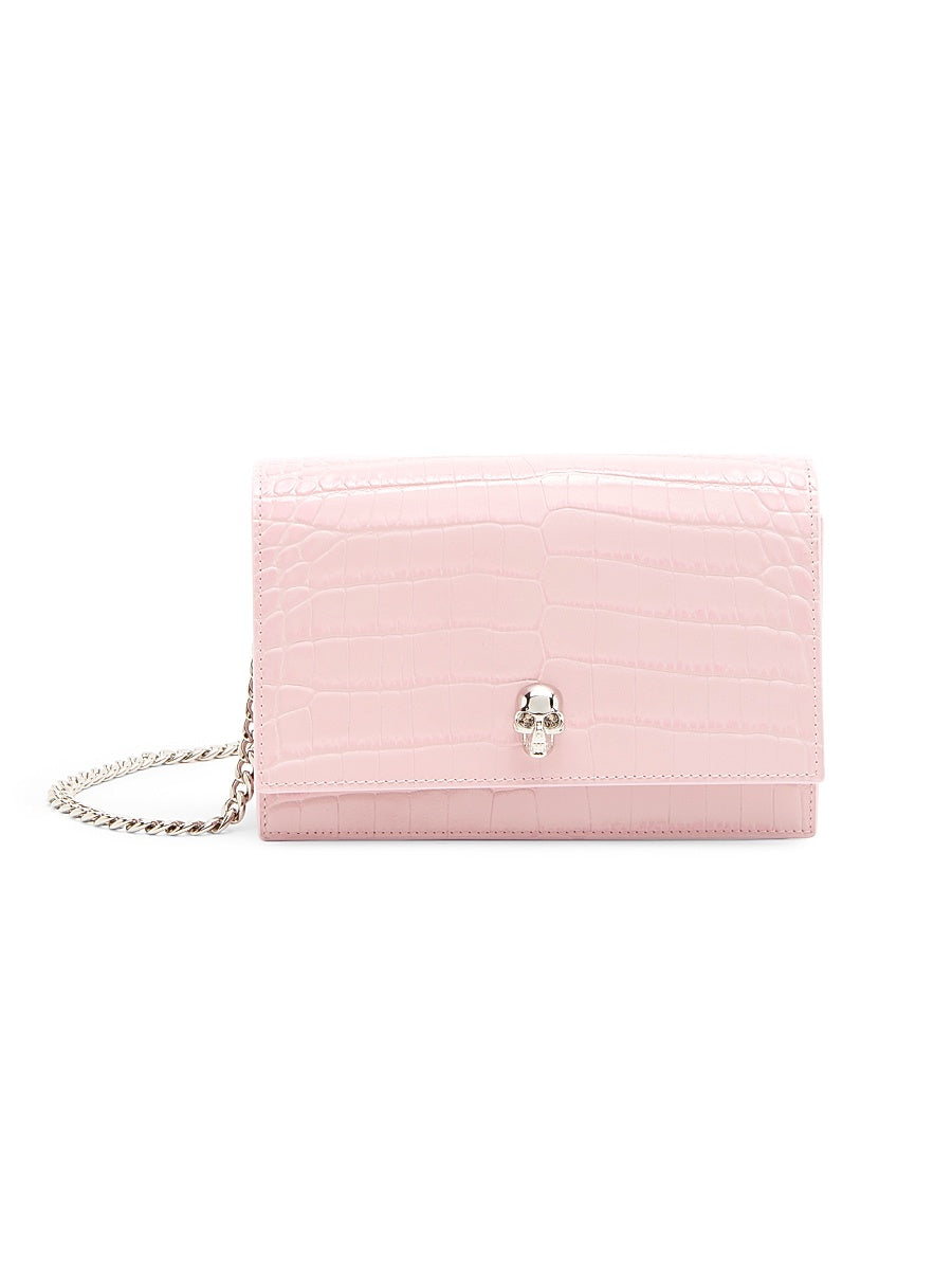 Small Skull Leather Crossbody Bag