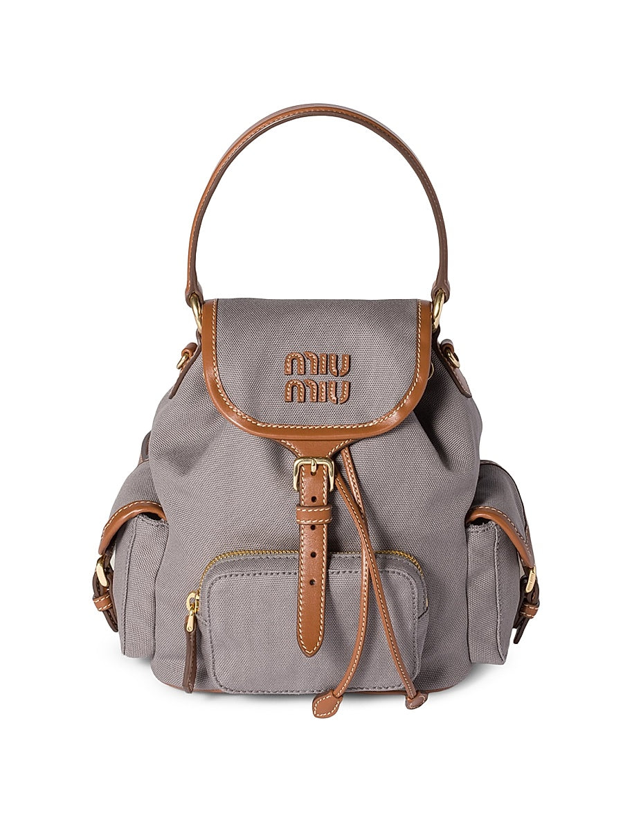 Canvas and Leather Backpack