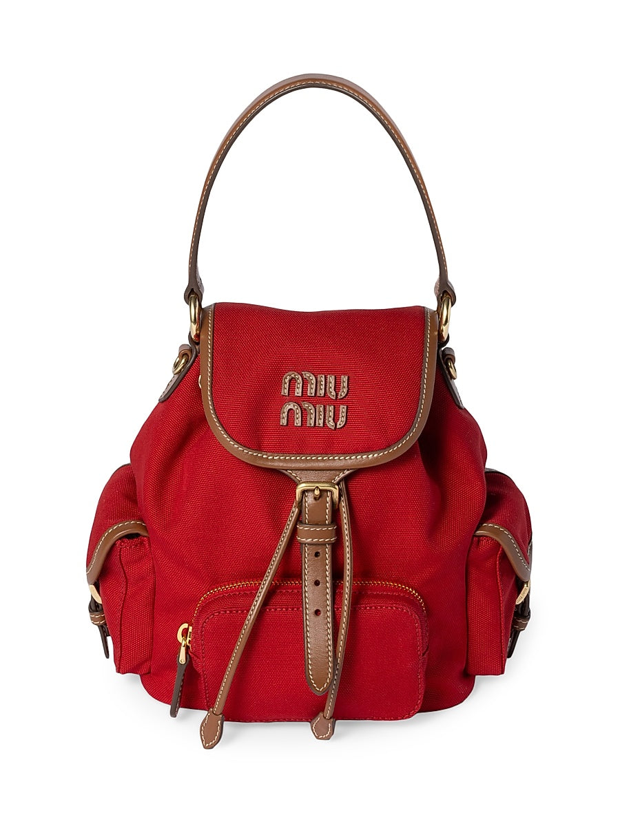 Canvas and Leather Backpack