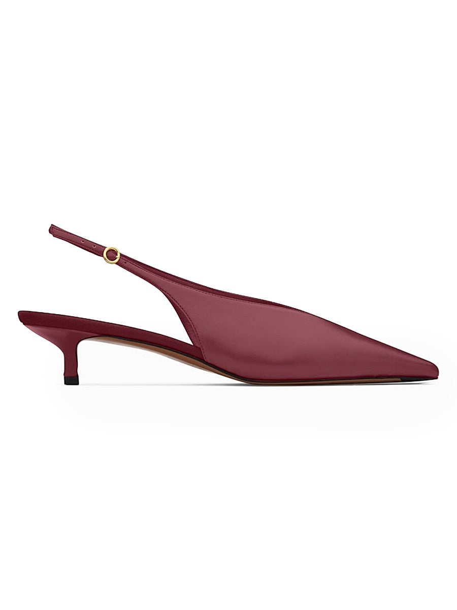 Diske 40MM Leather Slingback Pumps