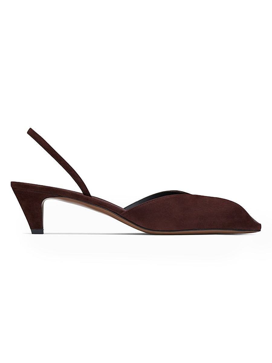 Culumba 40MM Suede Slingback Pumps