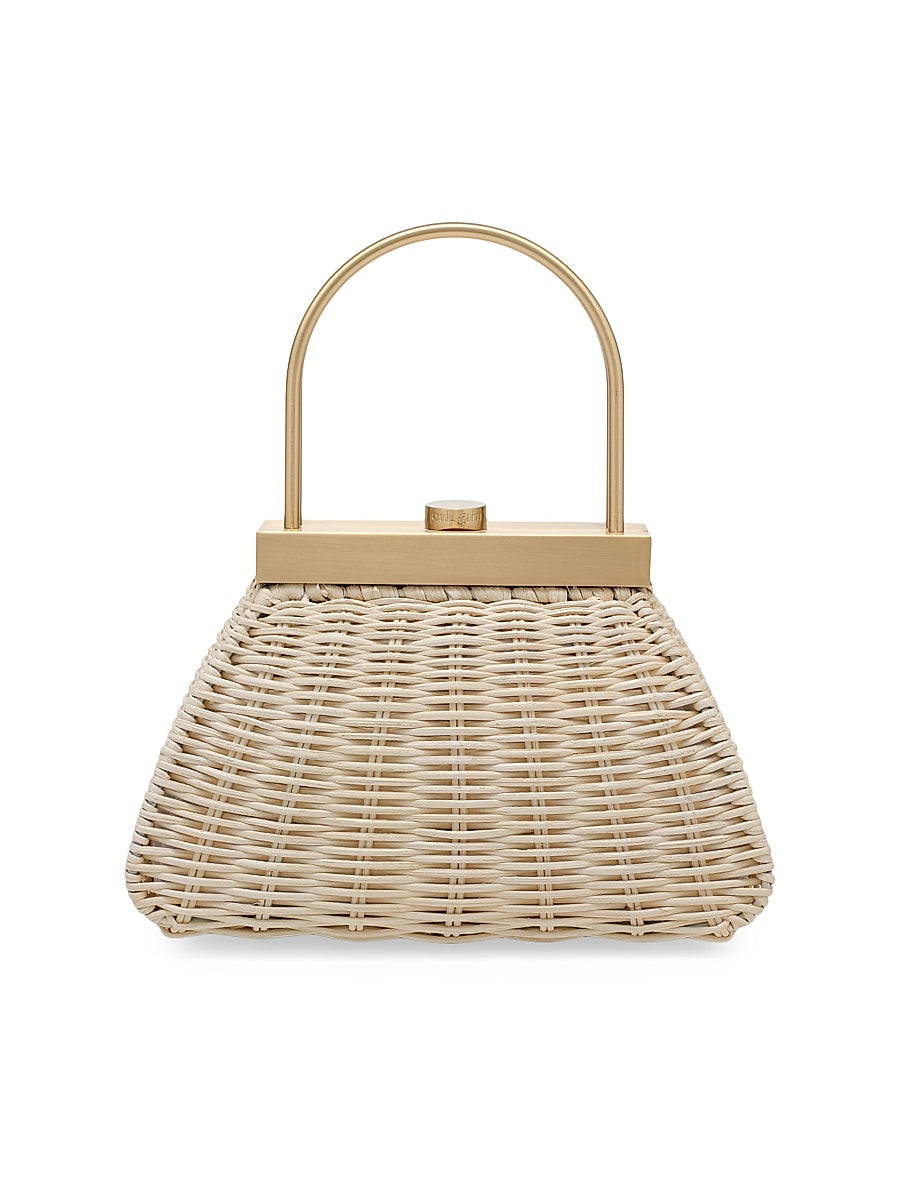 Estelle Rattan Top Handle Bag