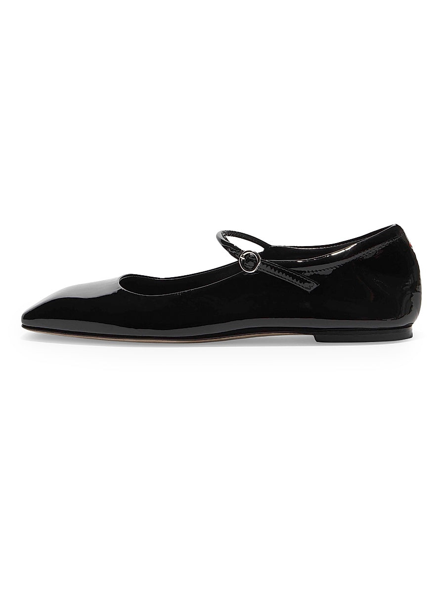 Patent Leather Square-Toe Flats