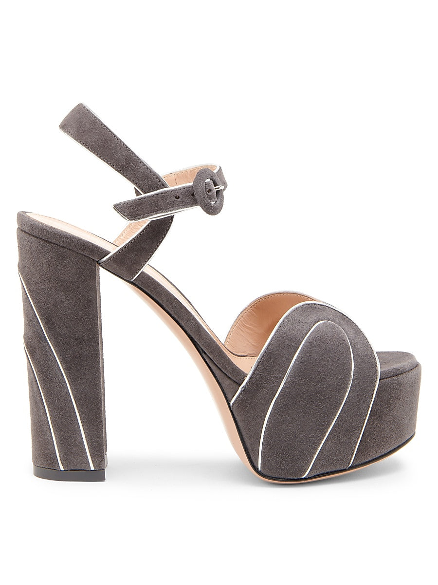 120MM Suede Platform Sandals