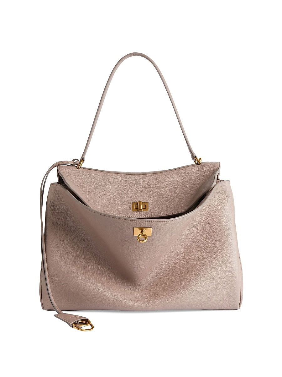 Rodeo Medium Top Handle Bag Grained Calfskin