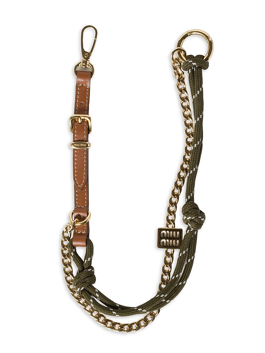 Leather, Cord, and Metal Trick Bag Accessory