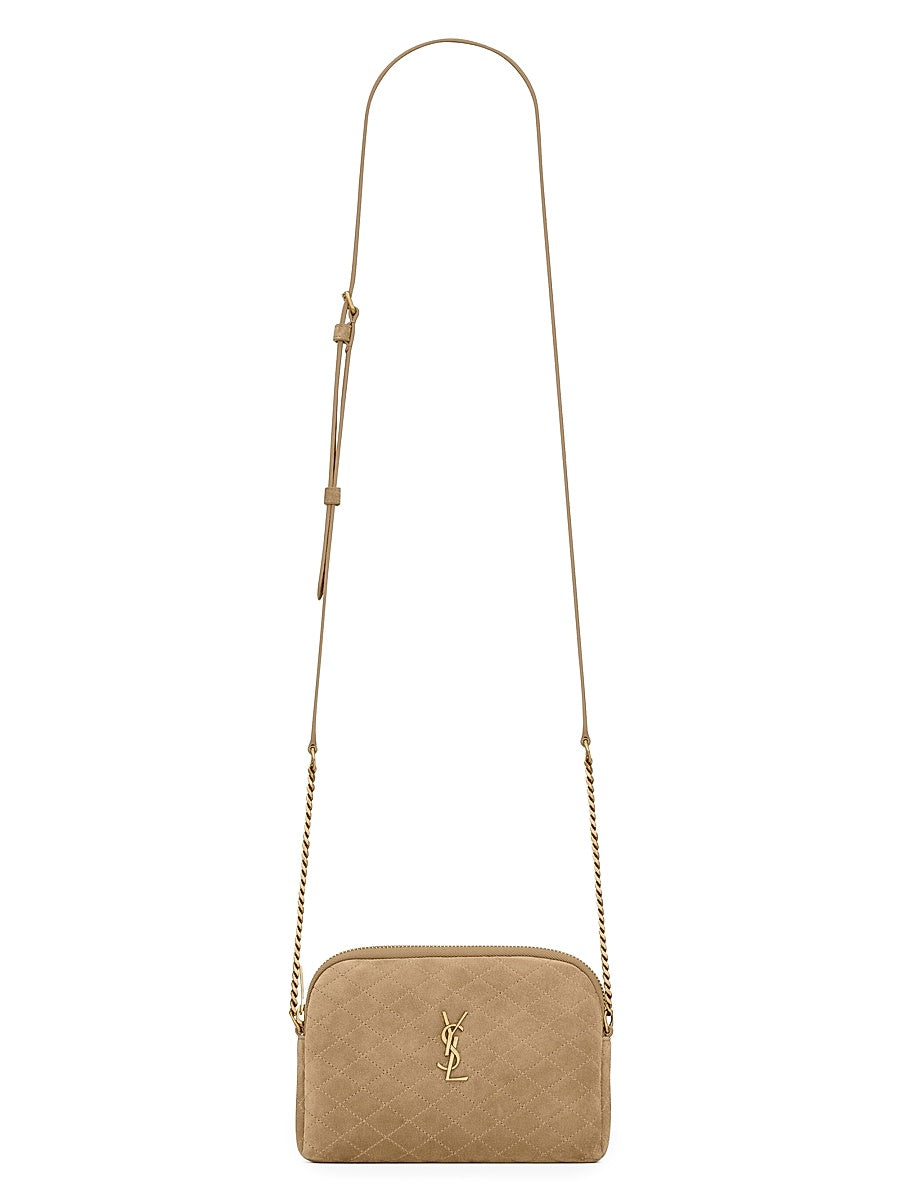 Gaby Zipped Pouch in Suede