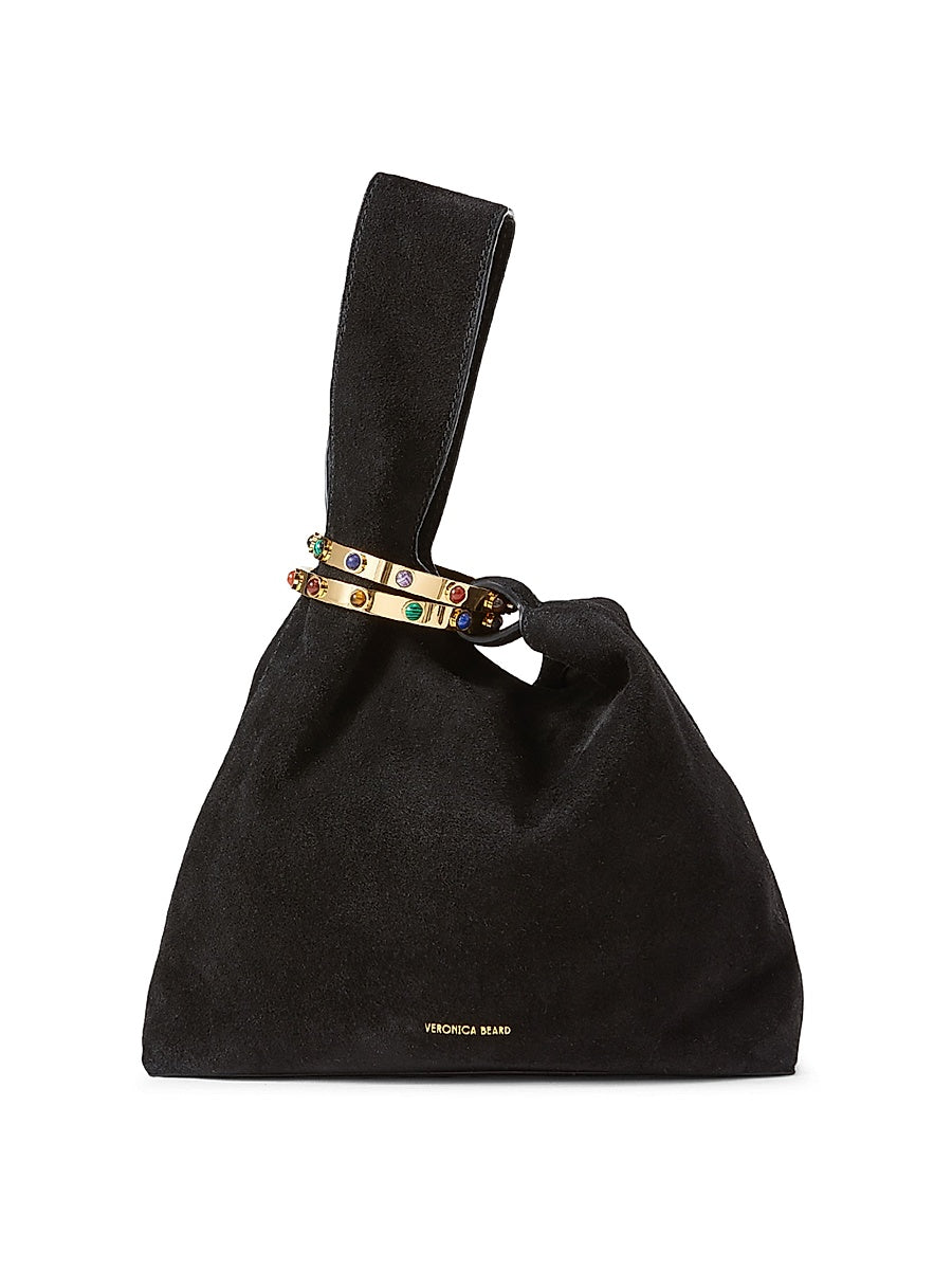 Suede Top Handle Bag