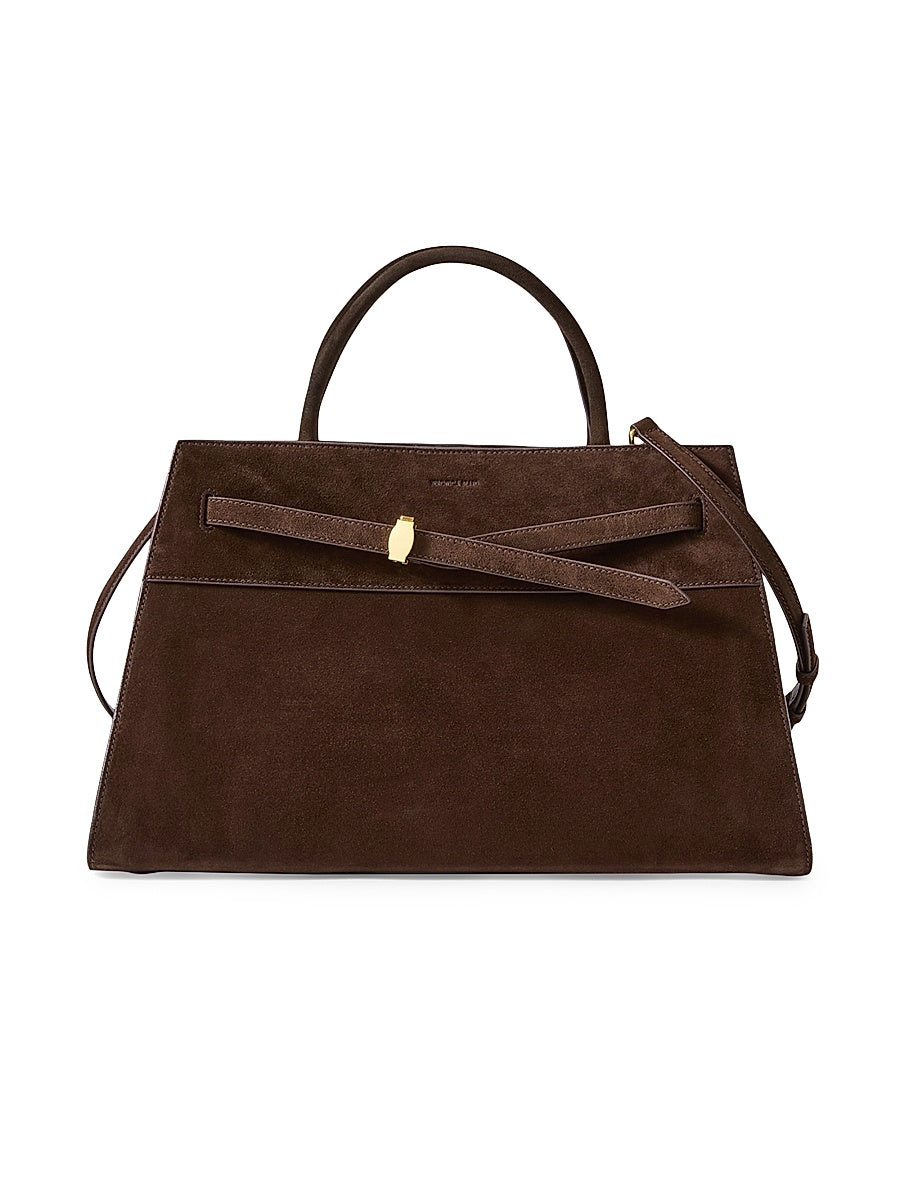 Suede Top Handle Bag
