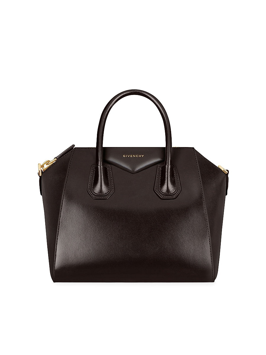 Small Antigona Top Handle Bag in Box Leather