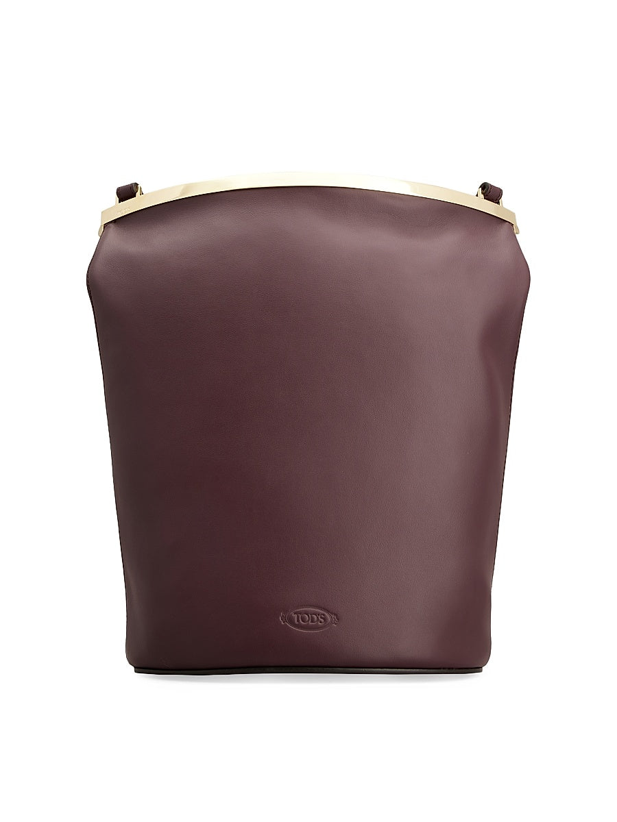 Small Leather Bucket Bag