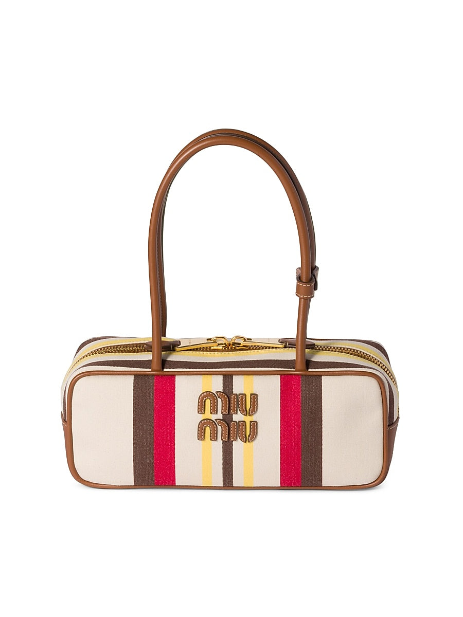 Beau Canvas and Leather Top Handle Bag