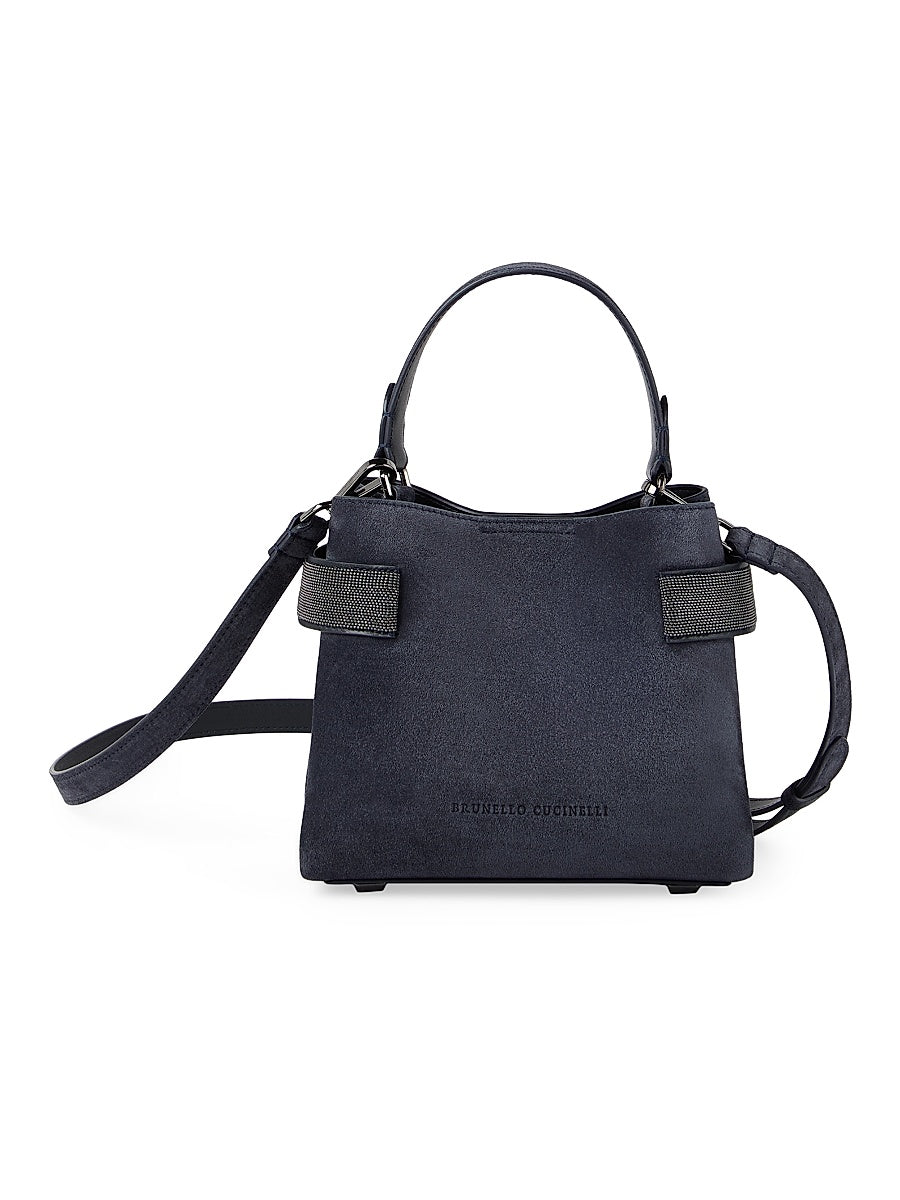 Essence Small Top Handle Bag in Suede