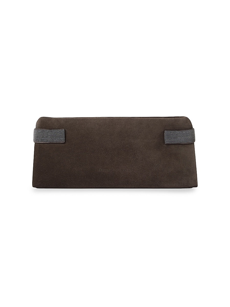 Essence Pouch Bag in Suede with Precious Bands