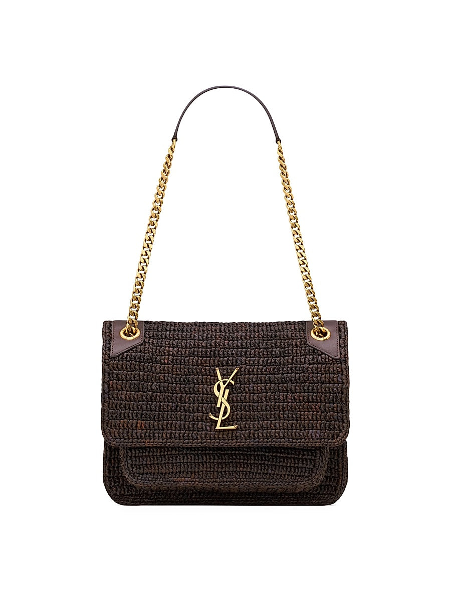 Niki Medium in Raffia Bag