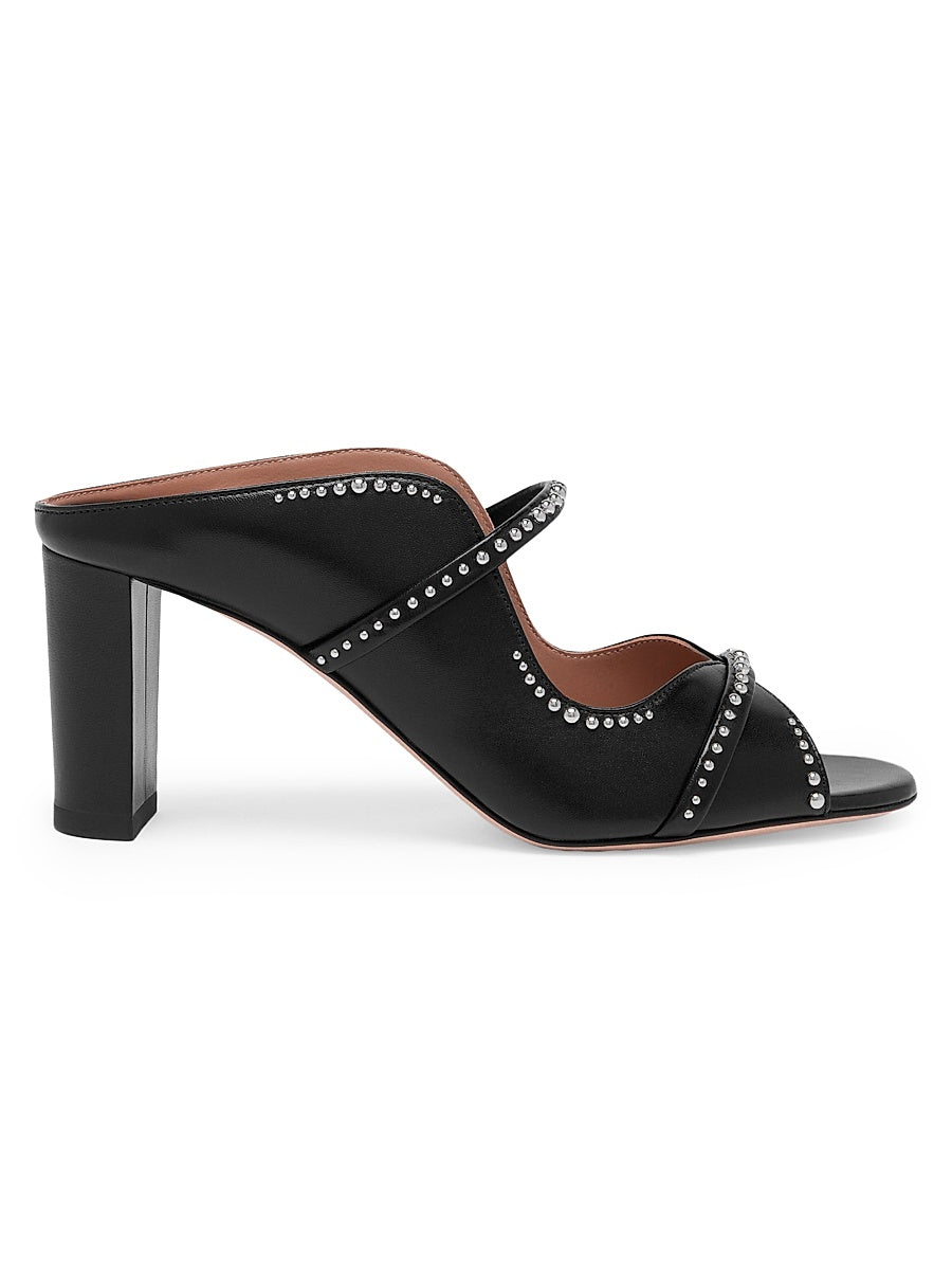 Norah 70MM Studded Leather Block Heel Sandals