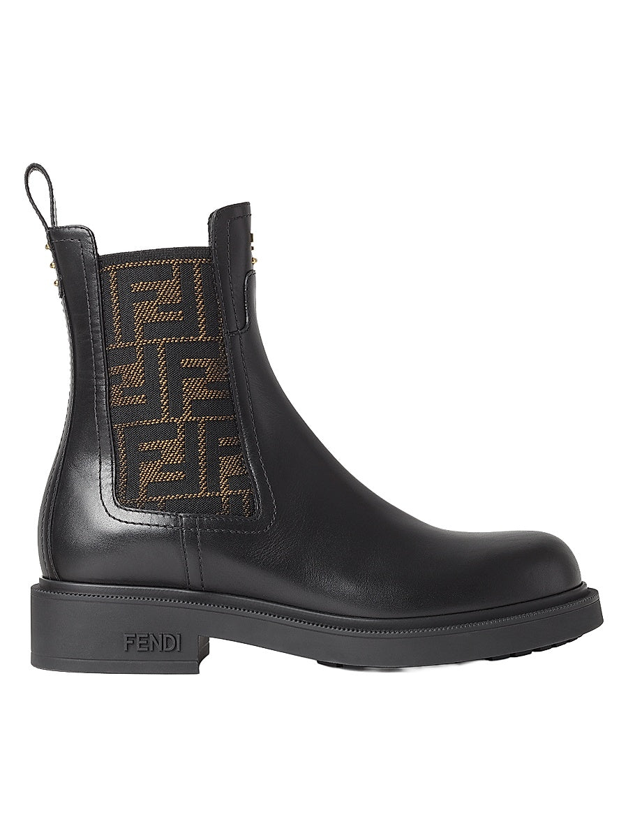 Logo Leather Chelsea Boots