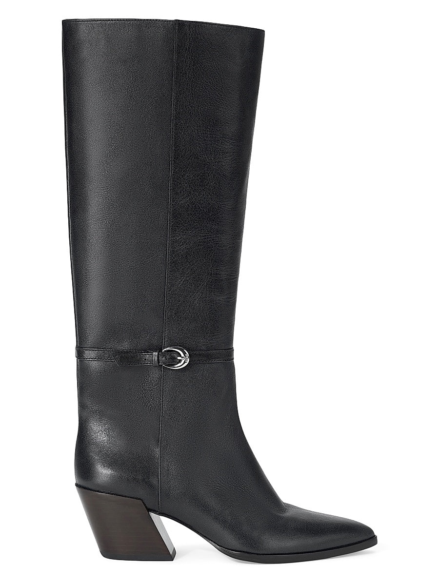 Austen 50MM Buckle-Detail Leather Boots
