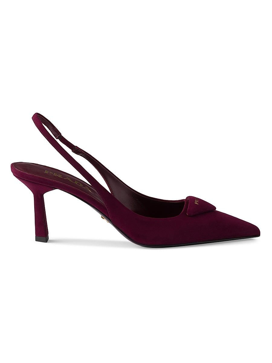 Suede 75MM Slingback Pumps