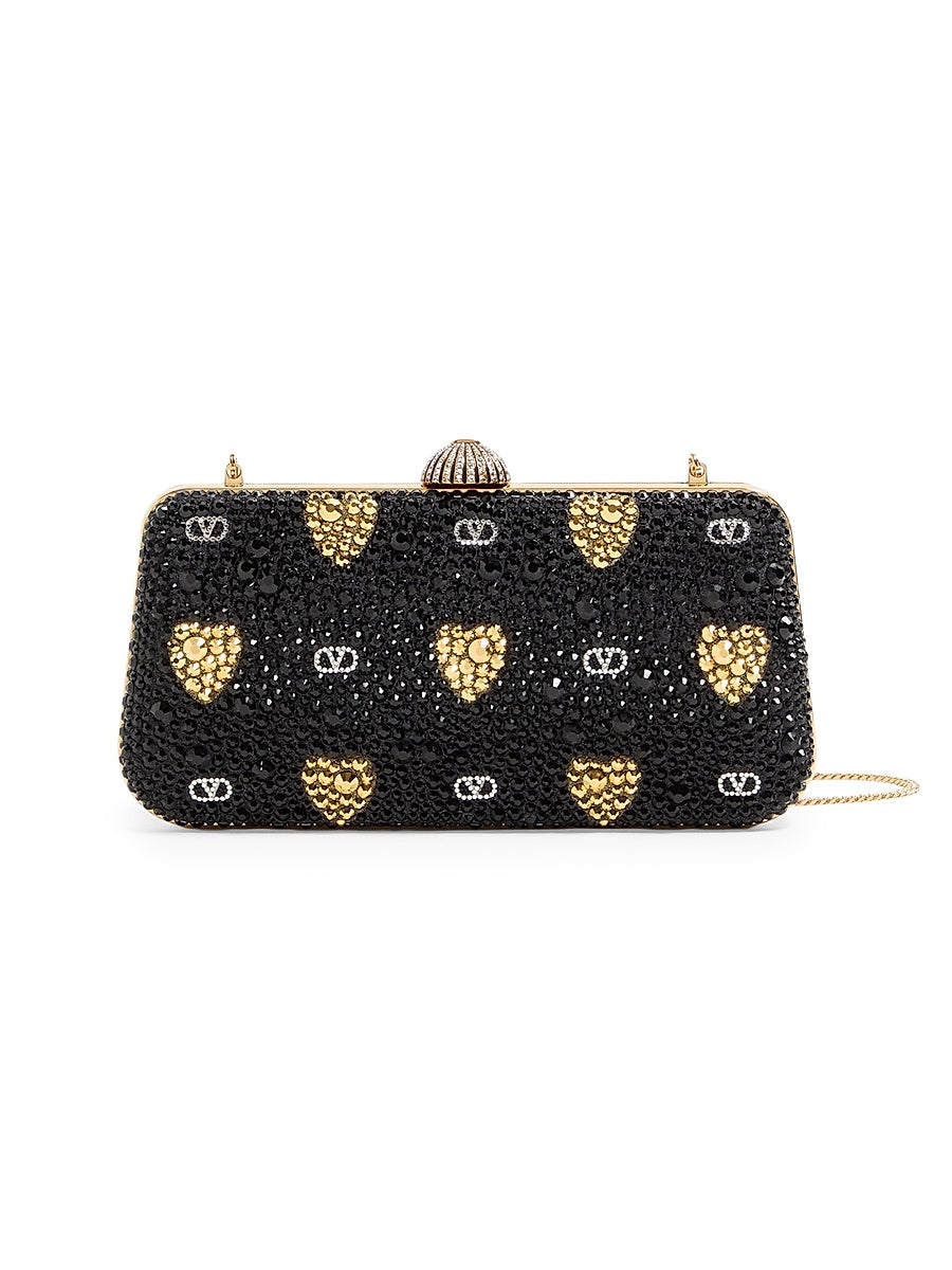 Carry Secrets Minaudiere Clutch with Rhinestone