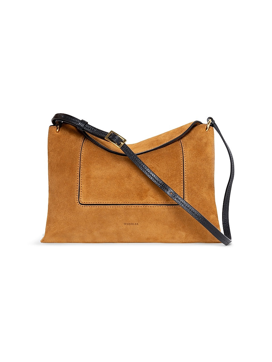 Penelope Slouch Suede Shoulder Bag