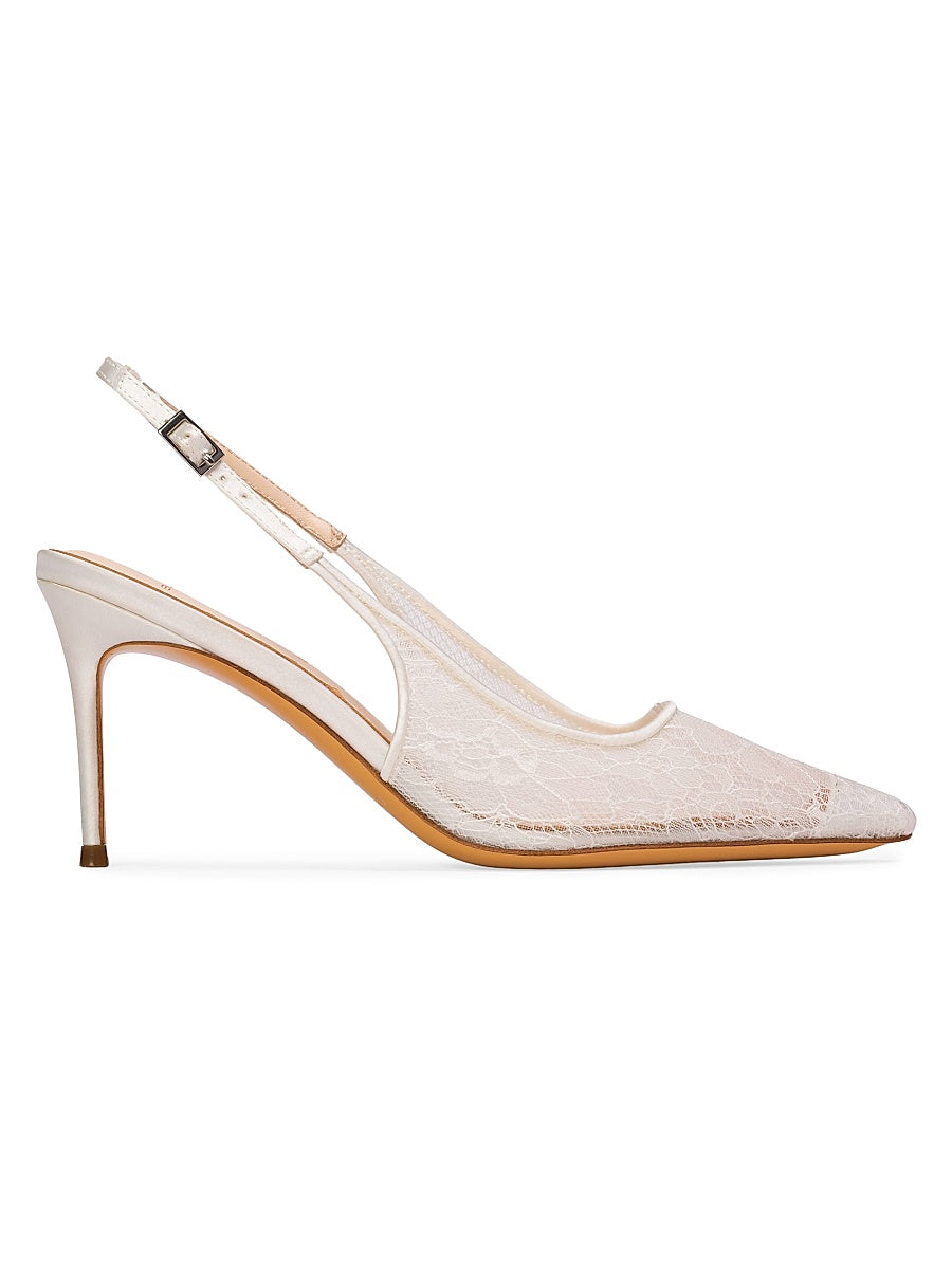 Marina 80MM Lace Slingback Pumps