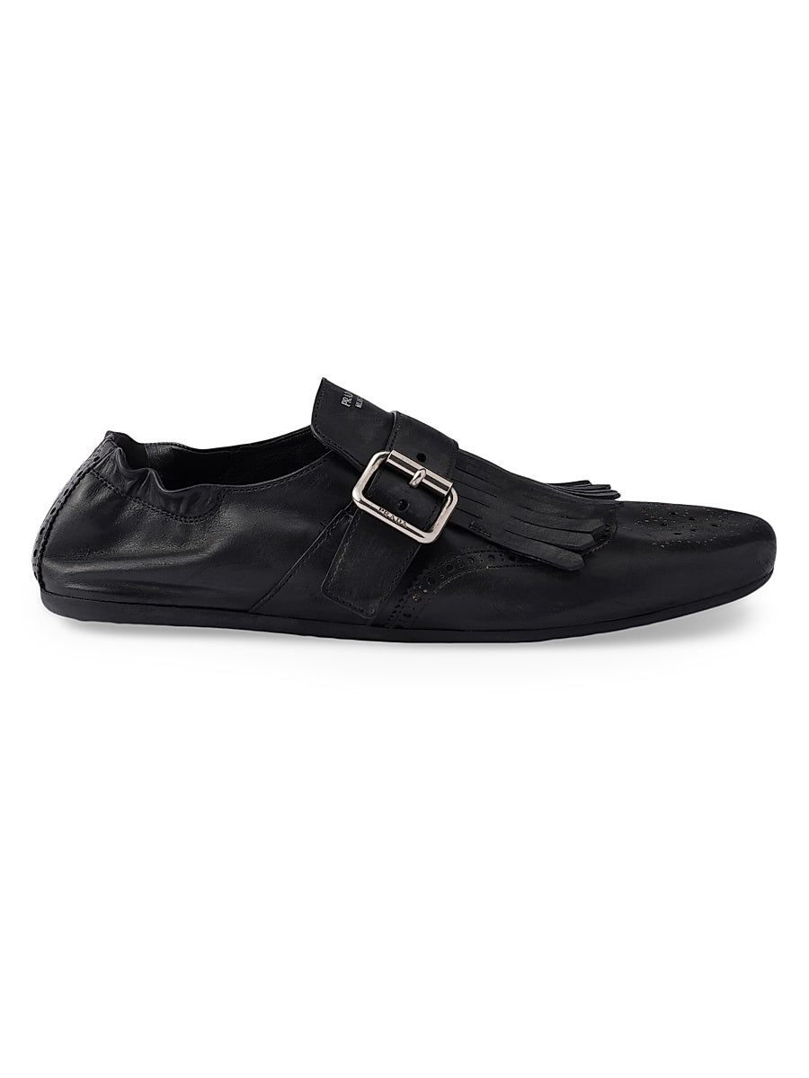 Shuffle Fringed Monk Strap Shoes