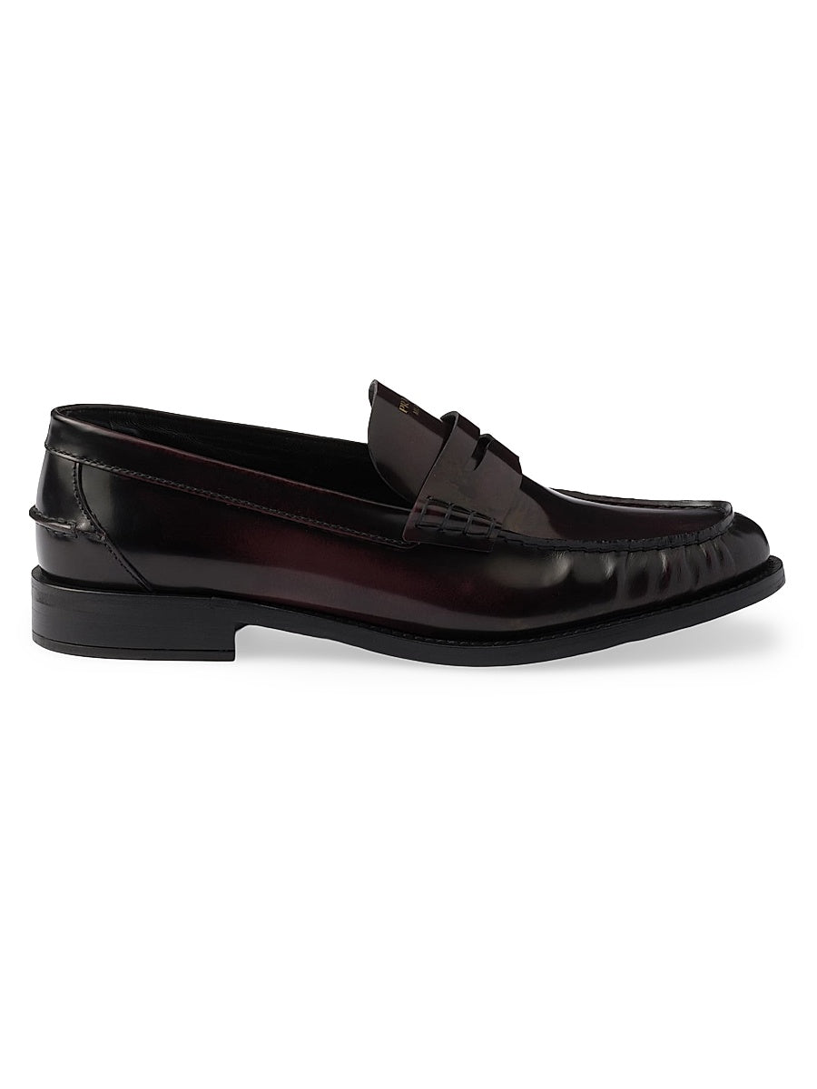 Brushed Leather Loafers