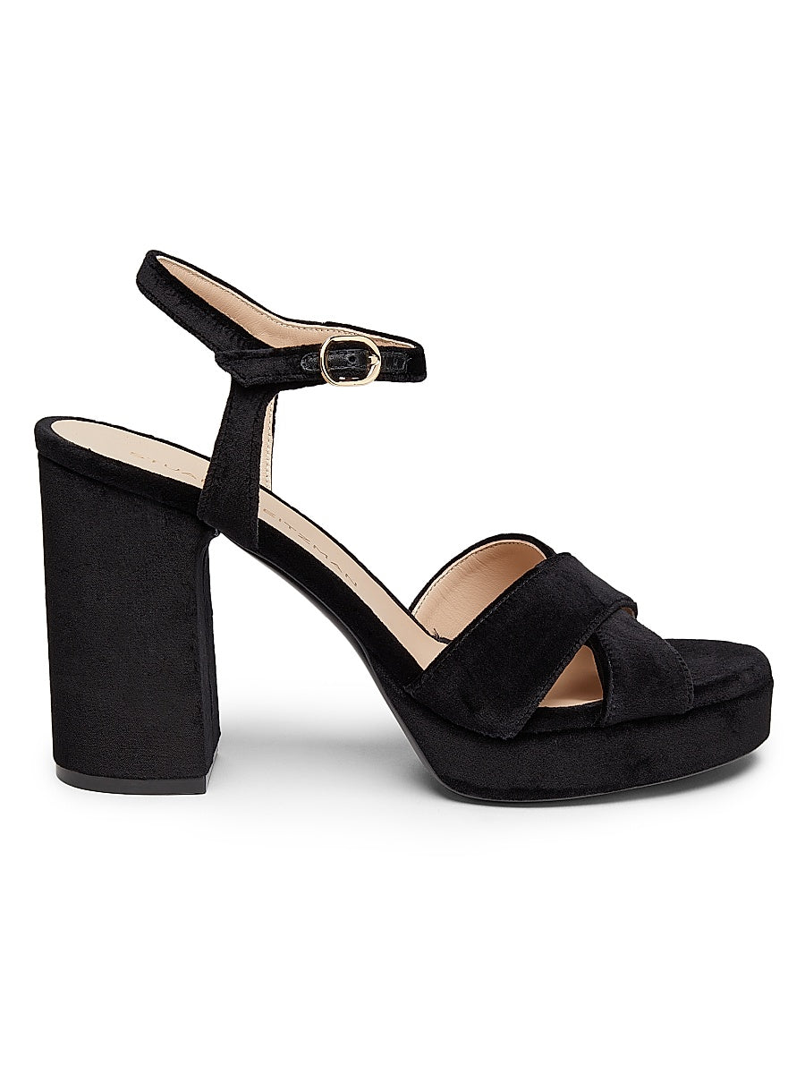 Dayna 90MM Velvet Platform Sandals