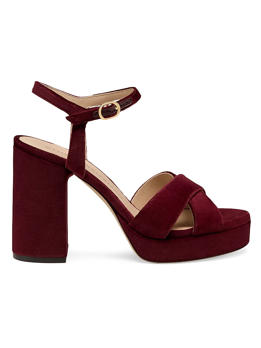 Dayna 90MM Velvet Platform Sandals