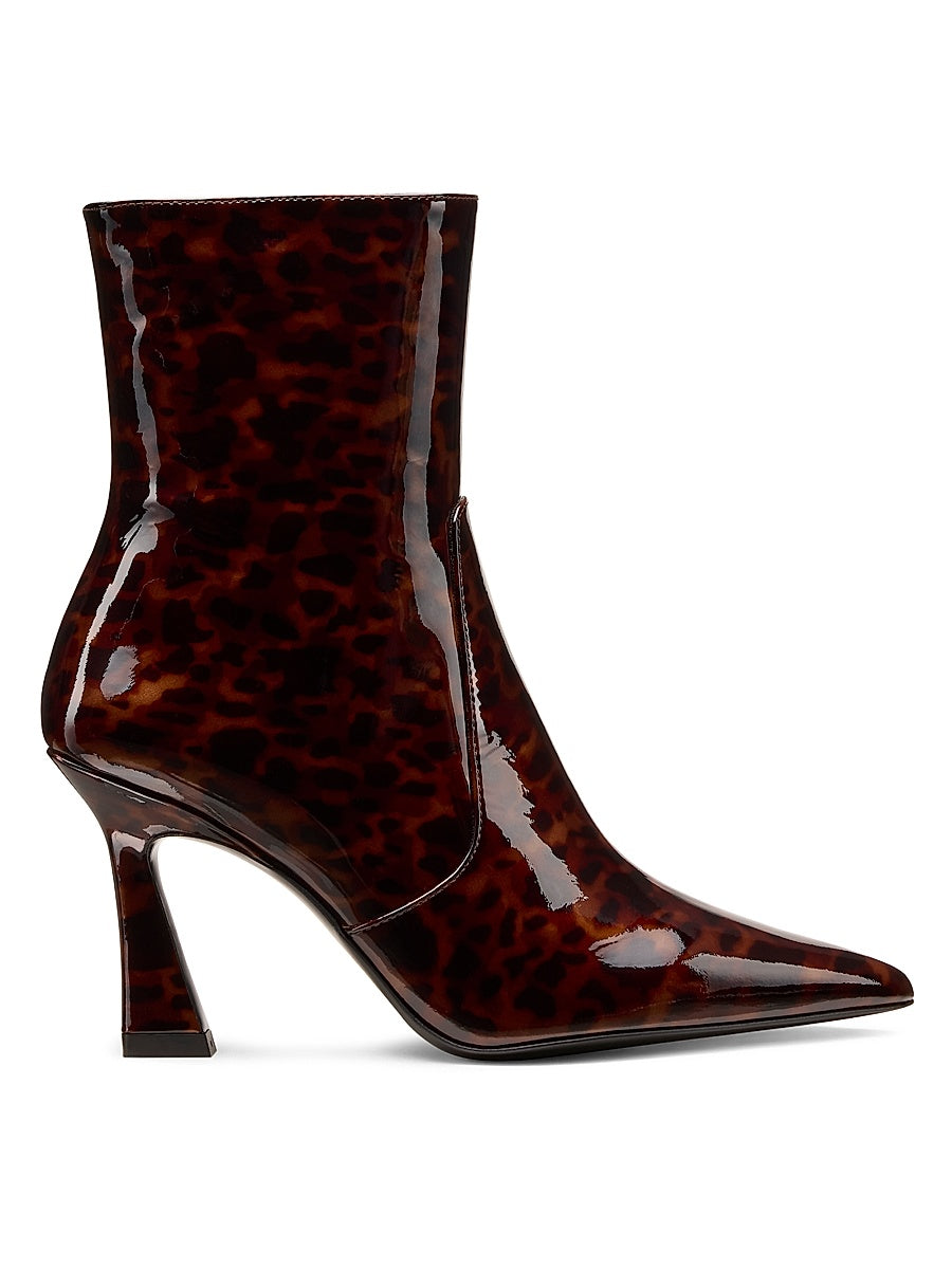 Vinnie 85MM Tortoise Leather Booties