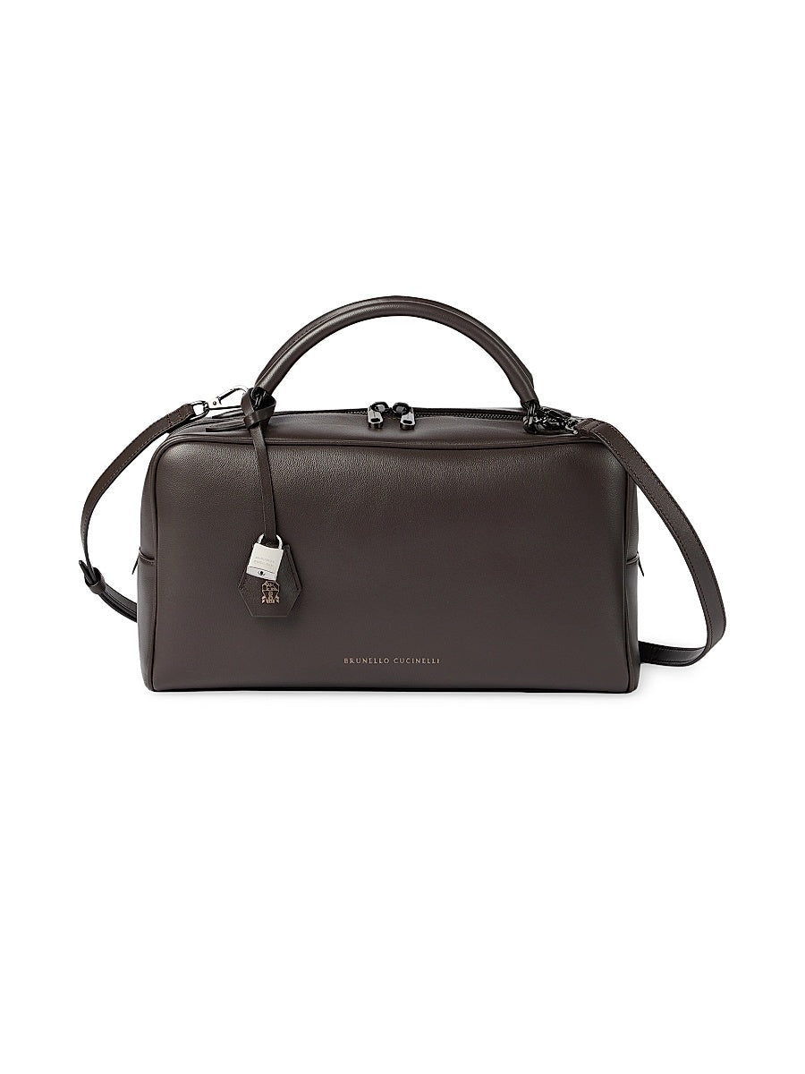 Explorer Boston Top Handle Bag in Glossy Nappa Leather