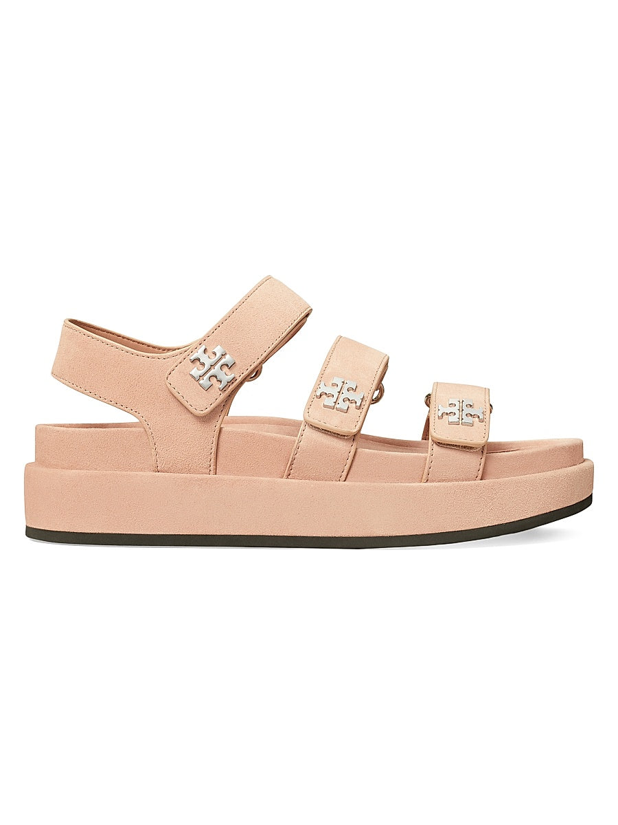 Kira Triple Strap Suede Sandals